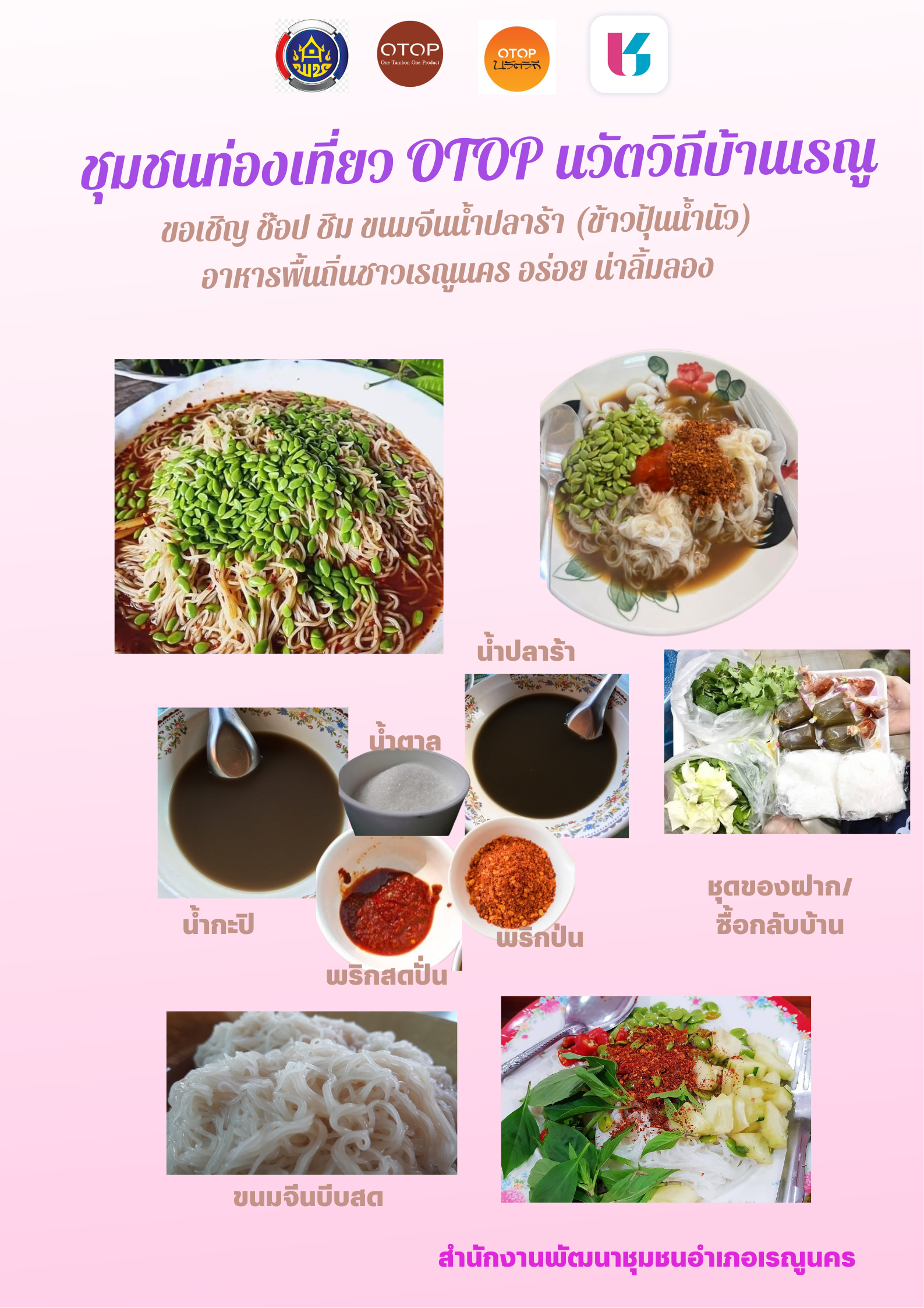 ประชาสัมพันธ์ ชุมชนท่องเที่ยว OTOP นวัตวิถี ปี พ.ศ.2568 #อาหารพื้นถิ่น บ้านเรณู#ชุมชนท่องเที่ยว #OTOPนวัตวิถี